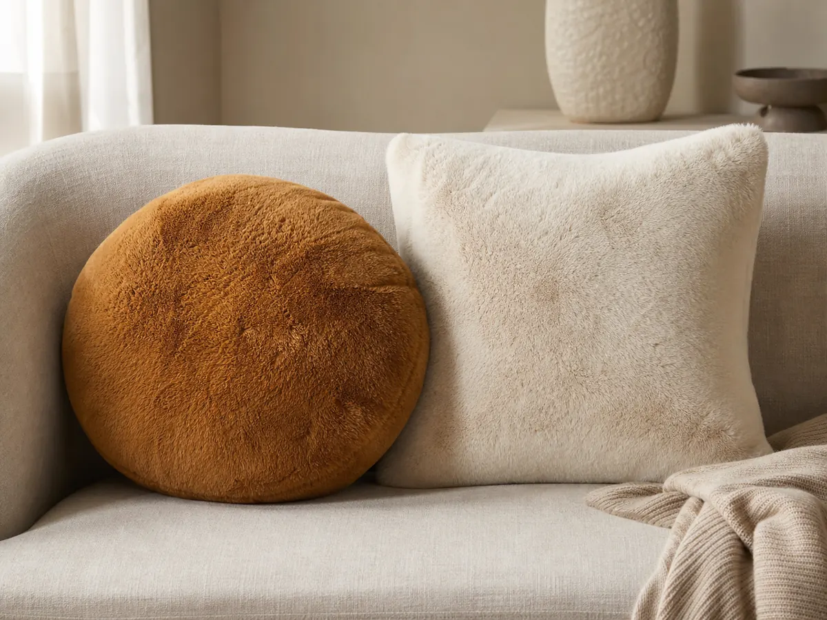 Custom faux fur cushions for wholesale and private label
