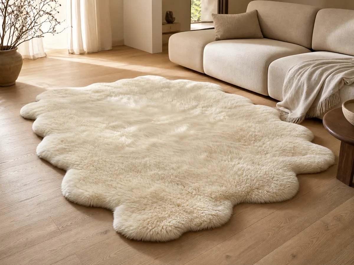 Custom sheepskin rug assortment for wholesale buyers