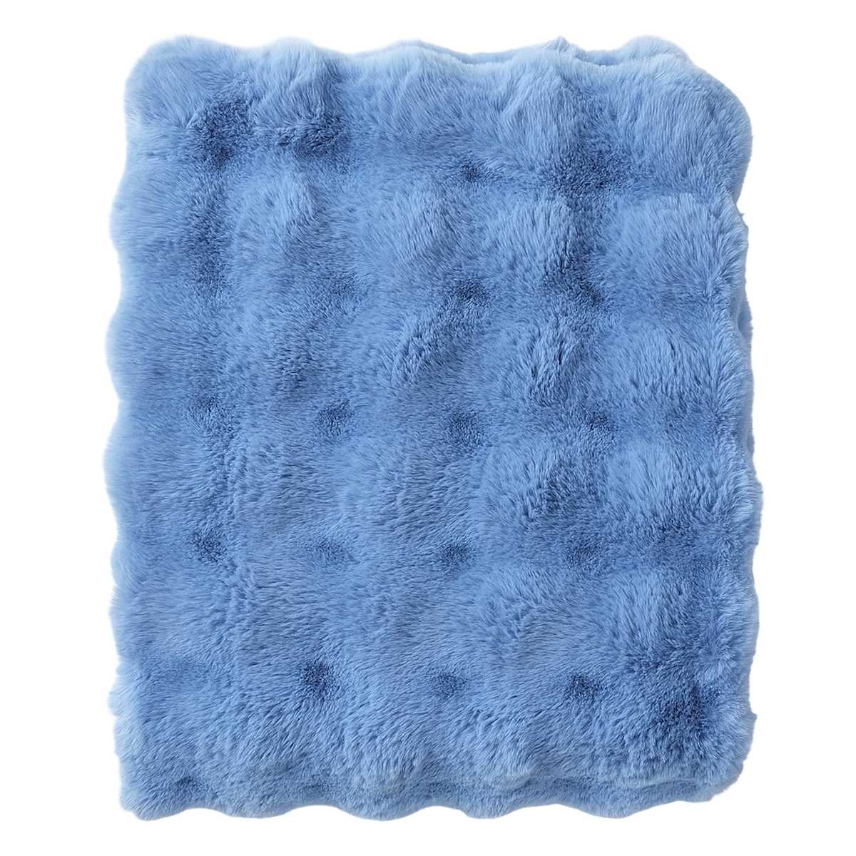 Blue Bubble Faux Fur Throw Blanket, 50x60 — gallery view 4