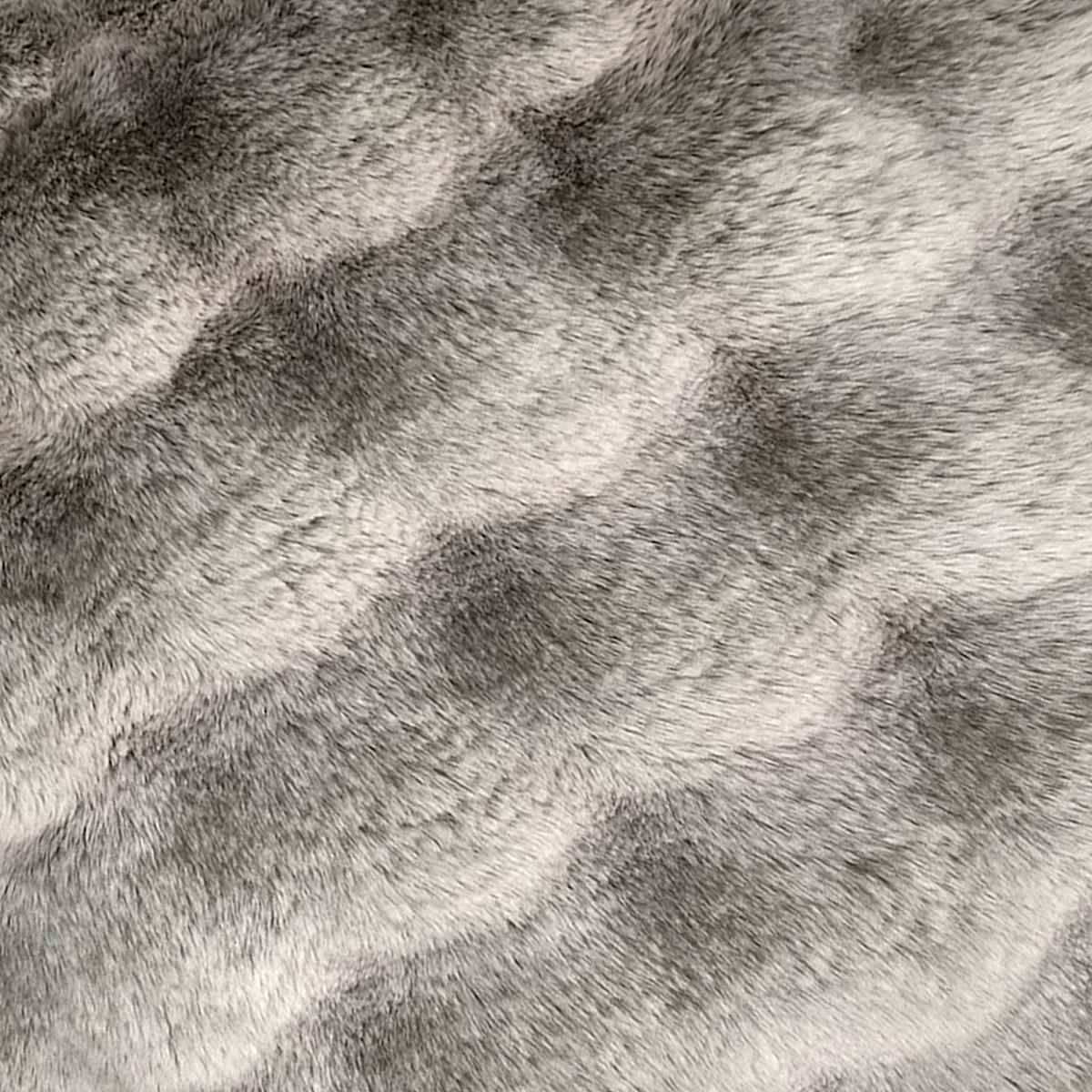 Grey Bubble Faux Fur Throw Pillow, 24 inch — gallery view 3