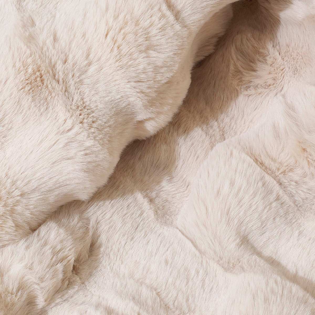 Neutral Bubble Faux Fur Throw Blanket, 60x80 — gallery view 4