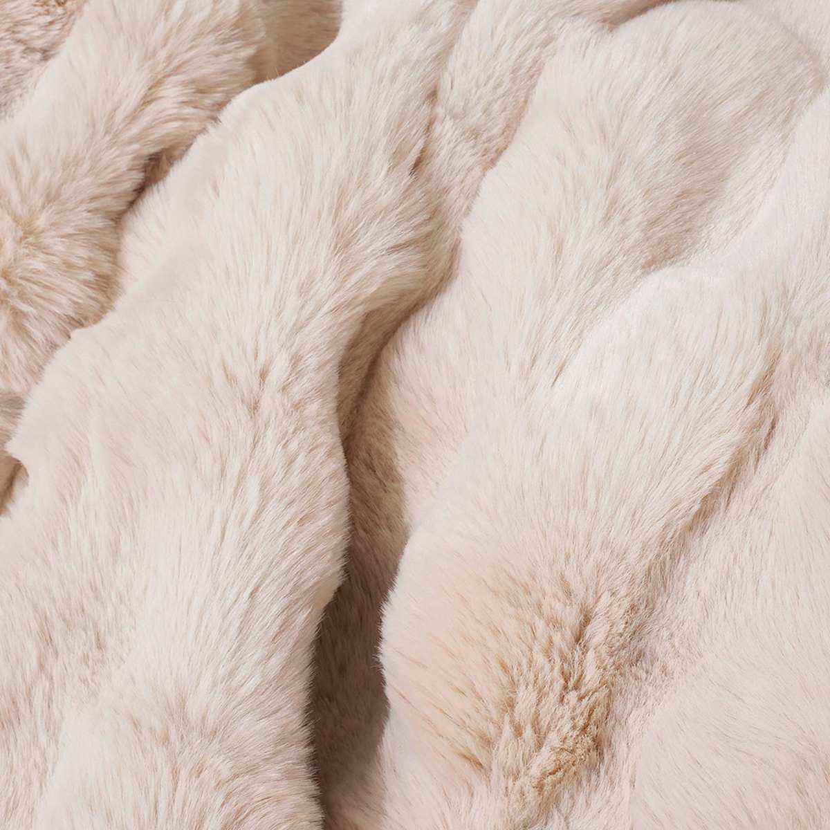 Neutral Bubble Faux Fur Throw Blanket, 60x80 — gallery view 5