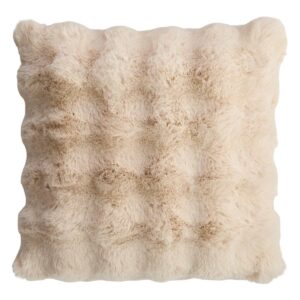 Neutral Bubble Faux Fur Throw Pillow, 18 inch — product view