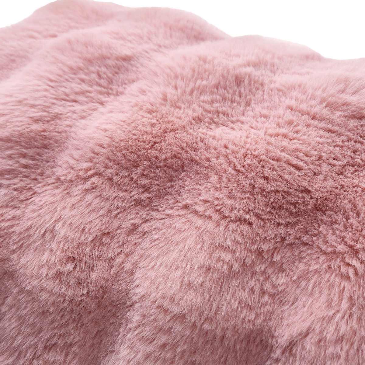 Pink Bubble Faux Fur Throw Pillow, 24 inch — gallery view 4