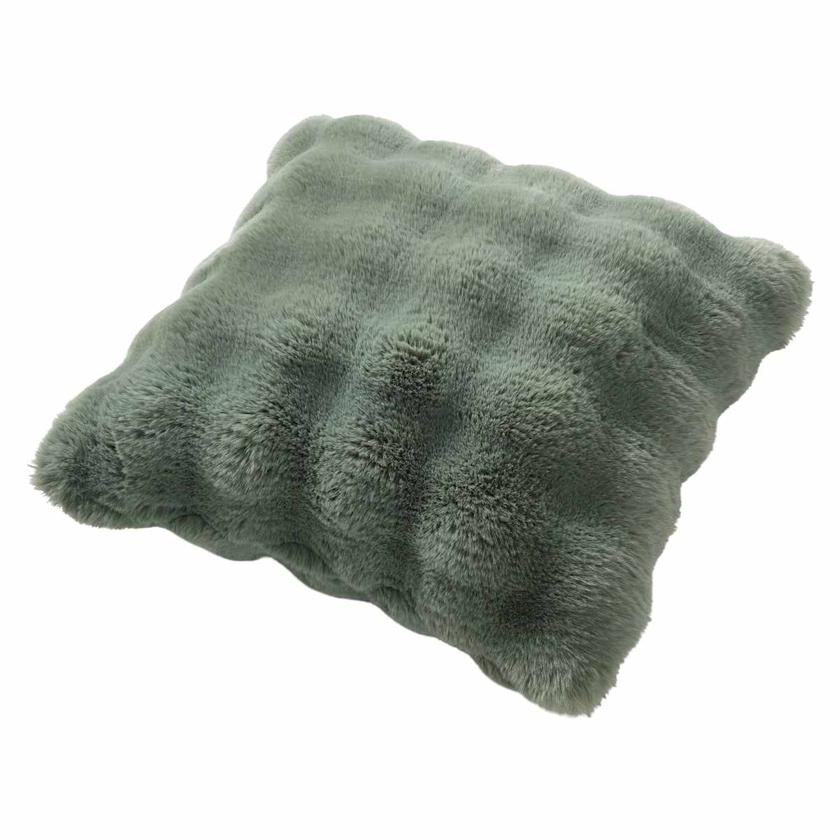 Sea Spray Bubble Faux Fur Throw Pillow, 18 inch — gallery view 3