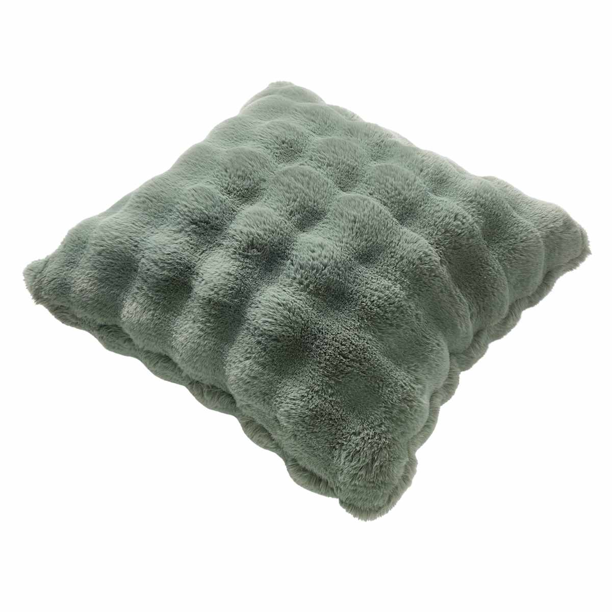 Sea Spray Bubble Faux Fur Throw Pillow, 24 inch — gallery view 3