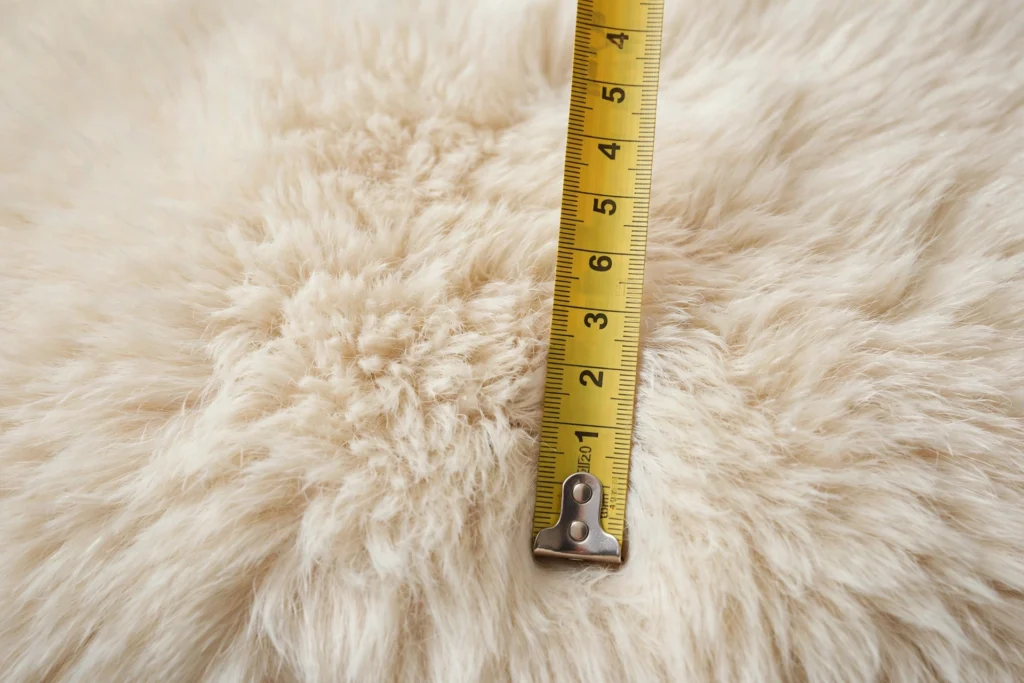 Faux Fur Area Rugs Displayed On A Showroom Floor Faux fur area rugs displayed on a showroom floor
